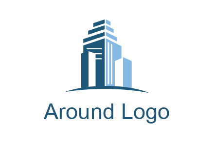 outline of skyscrapers logo