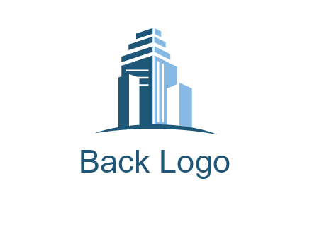 outline of skyscrapers logo
