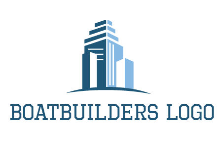 outline of skyscrapers logo
