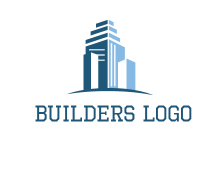 outline of skyscrapers logo