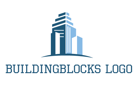 outline of skyscrapers logo