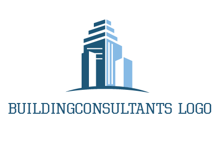 outline of skyscrapers logo
