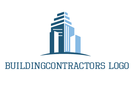 outline of skyscrapers logo
