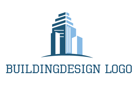 outline of skyscrapers logo