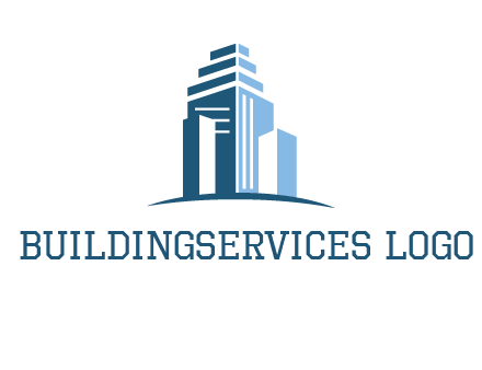 outline of skyscrapers logo