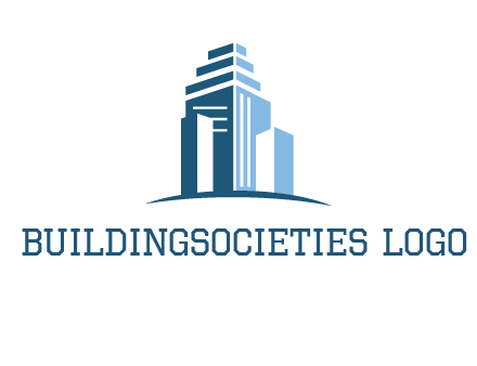 outline of skyscrapers logo