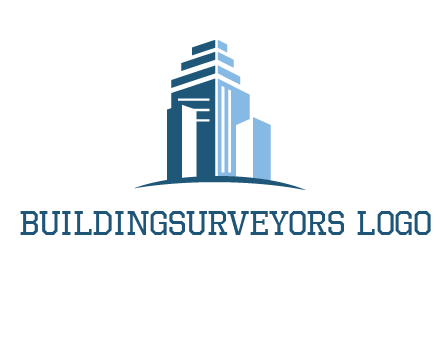 outline of skyscrapers logo