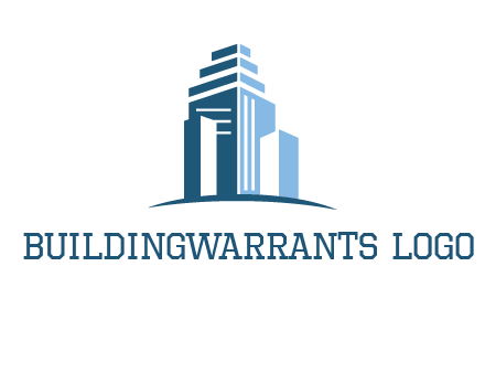 outline of skyscrapers logo