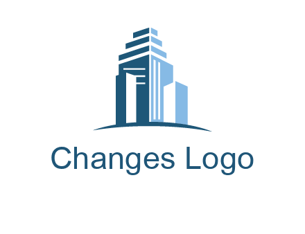 outline of skyscrapers logo