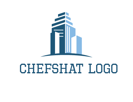 outline of skyscrapers logo