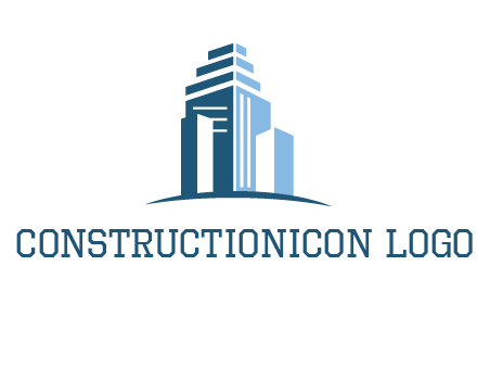 outline of skyscrapers logo
