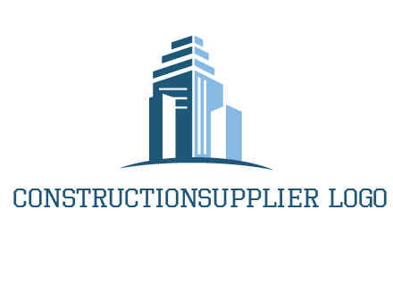 outline of skyscrapers logo