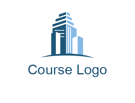 outline of skyscrapers logo