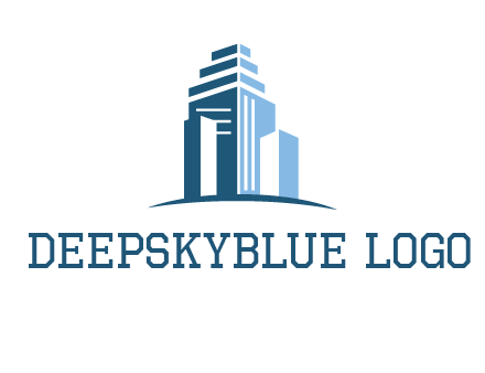 outline of skyscrapers logo