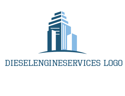 outline of skyscrapers logo