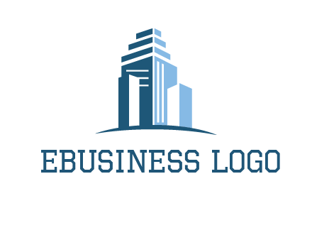 outline of skyscrapers logo