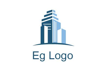 outline of skyscrapers logo
