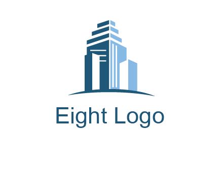 outline of skyscrapers logo