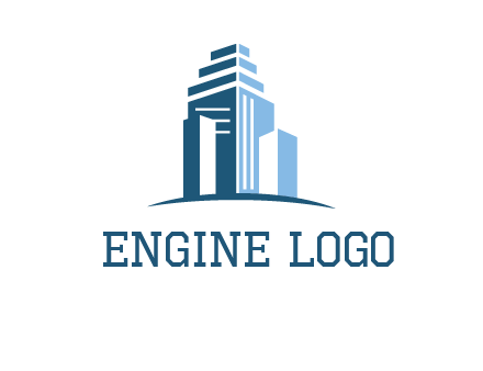 outline of skyscrapers logo