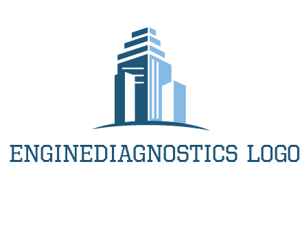outline of skyscrapers logo