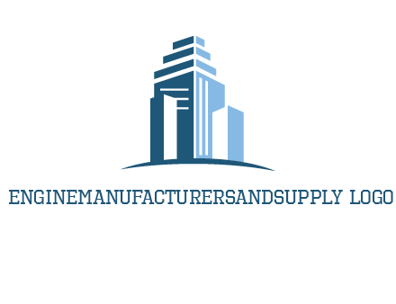 outline of skyscrapers logo
