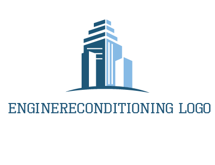 outline of skyscrapers logo