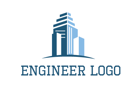 outline of skyscrapers logo