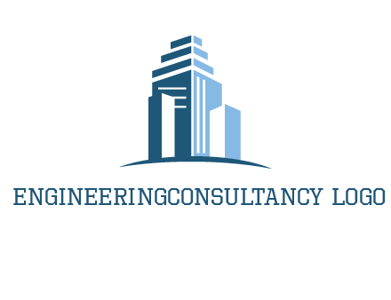 outline of skyscrapers logo