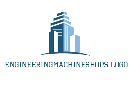 outline of skyscrapers logo