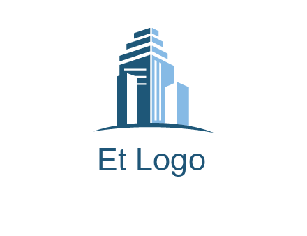 outline of skyscrapers logo
