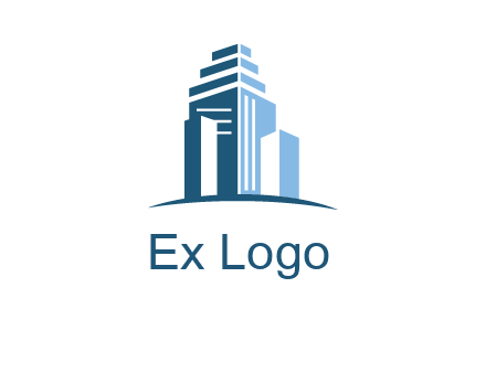 outline of skyscrapers logo