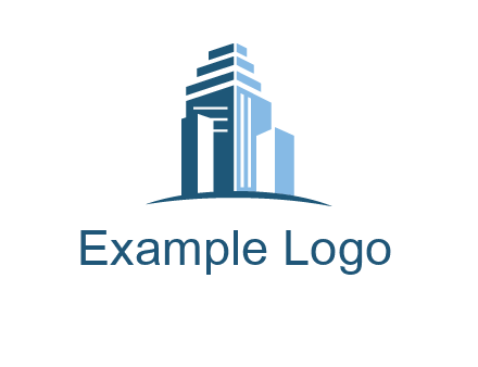 outline of skyscrapers logo
