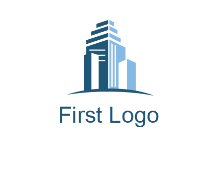 outline of skyscrapers logo