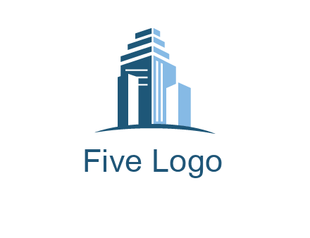 outline of skyscrapers logo