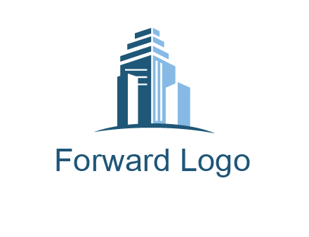 outline of skyscrapers logo