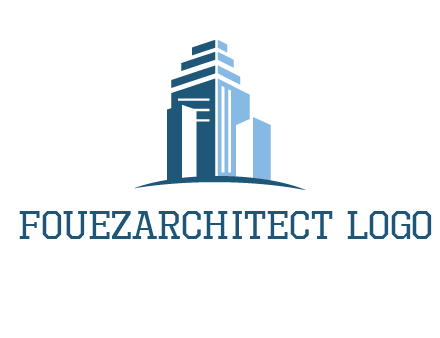 outline of skyscrapers logo