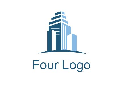outline of skyscrapers logo