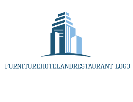 outline of skyscrapers logo