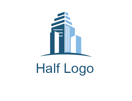 outline of skyscrapers logo