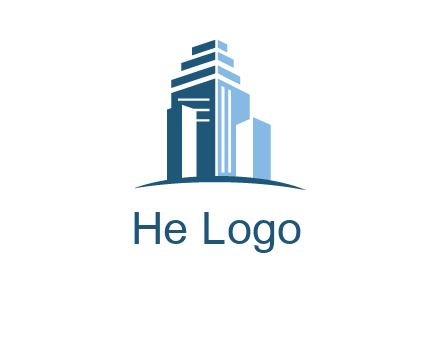 outline of skyscrapers logo