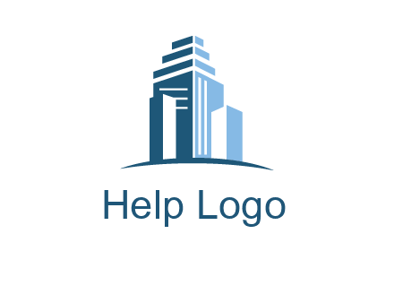 outline of skyscrapers logo