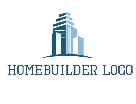 outline of skyscrapers logo