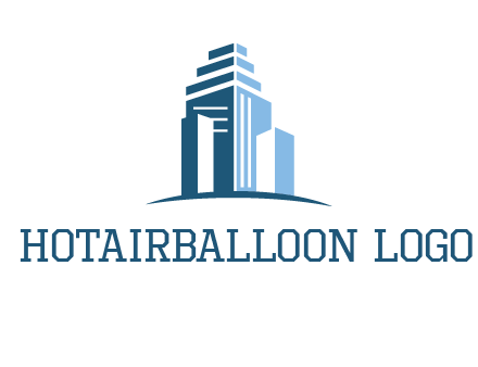 outline of skyscrapers logo