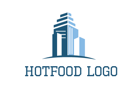 outline of skyscrapers logo