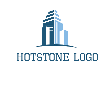 outline of skyscrapers logo