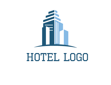 outline of skyscrapers logo