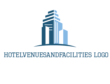outline of skyscrapers logo