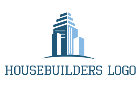 outline of skyscrapers logo