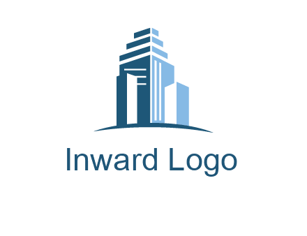 outline of skyscrapers logo