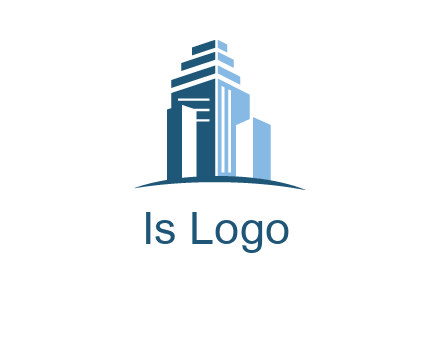 outline of skyscrapers logo